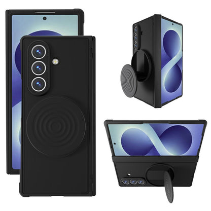 For Samsung Galaxy Z Fold8 Ultra Magnetic Case Kickstand Shockproof TPU Frame PC Phone Cover with Front Frame