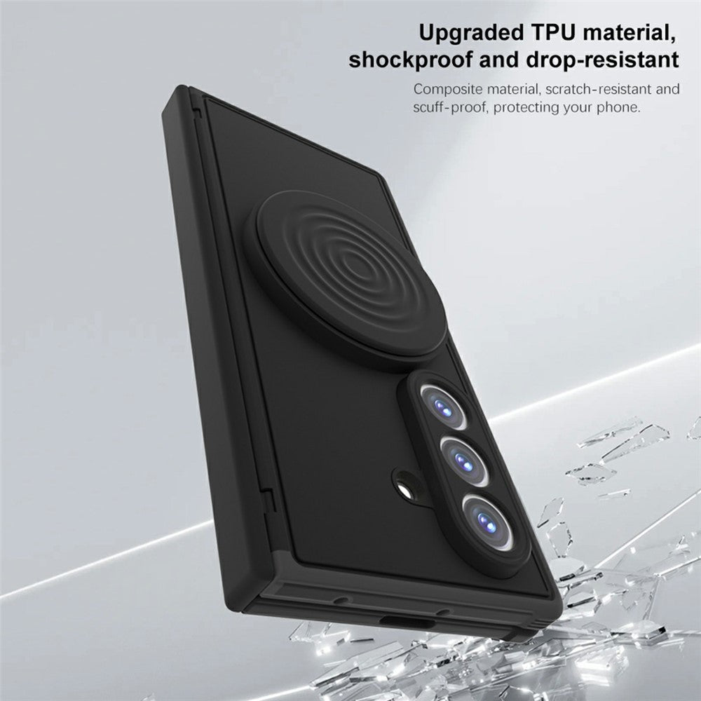For Samsung Galaxy Z Fold8 Ultra Magnetic Case Kickstand Shockproof TPU Frame PC Phone Cover with Front Frame