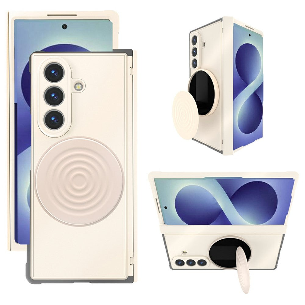 For Samsung Galaxy Z Fold8 Ultra Magnetic Case Kickstand Shockproof TPU Frame PC Phone Cover with Front Frame