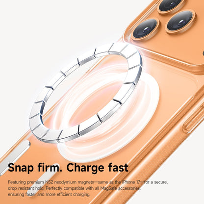 MCDODO PC-1825 for iPhone 17 Pro Magnetic Case with Camera Button Shockproof PC + TPU Phone Cover