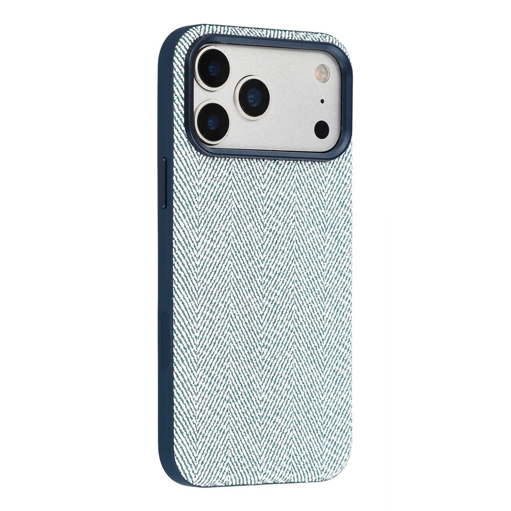 X-LEVEL For iPhone 17 Pro Case Herringbone Pattern Leather + PC + TPU Phone Back Cover