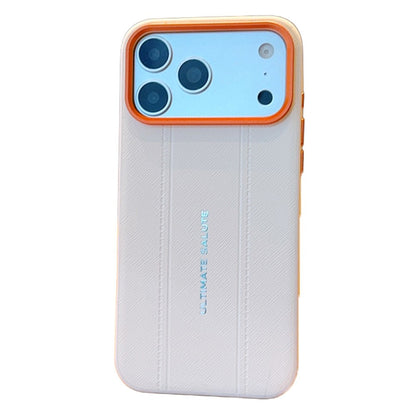 For iPhone 17 Pro Case Leather Texture PC + TPU Anti-slip Phone Protective Cover