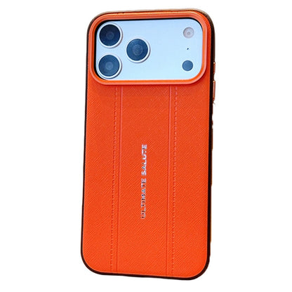 For iPhone 17 Pro Case Leather Texture PC + TPU Anti-slip Phone Protective Cover