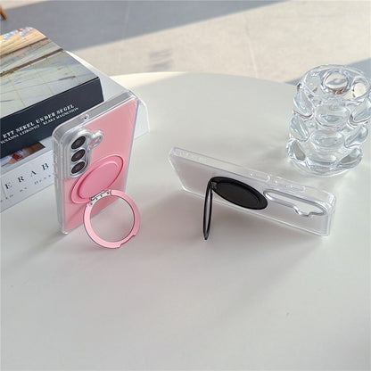 For Samsung Galaxy S26+ Case Rotating Ring Holder Kickstand TPU + Acrylic Shockproof Phone Cover