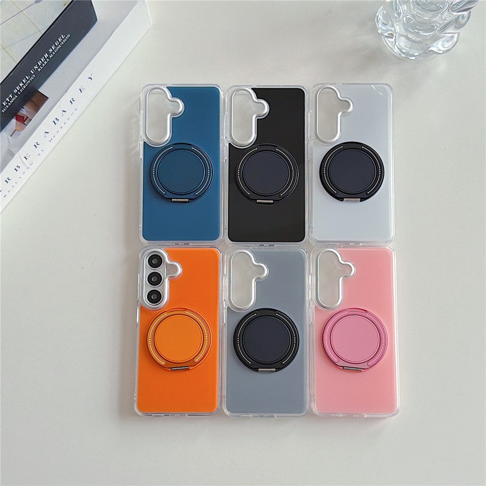 For Samsung Galaxy S26+ Case Rotating Ring Holder Kickstand TPU + Acrylic Shockproof Phone Cover