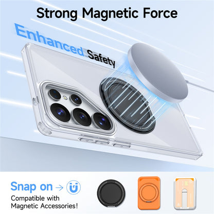 For Samsung Galaxy S25 Ultra Case Rotating Ring Holder Kickstand TPU + Acrylic Shockproof Phone Cover