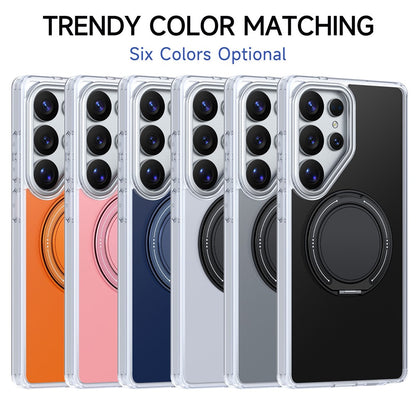 For Samsung Galaxy S25 Ultra Case Rotating Ring Holder Kickstand TPU + Acrylic Shockproof Phone Cover