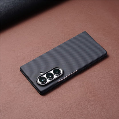 For Samsung Galaxy Z Fold8 Ultra Magnetic Case Carbon Fiber Texture PC Phone Cover with Tempered Glass Film