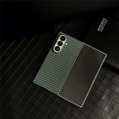 For Samsung Galaxy Z Fold8 Ultra Magnetic Case Carbon Fiber Texture PC Phone Cover with Screen Protector