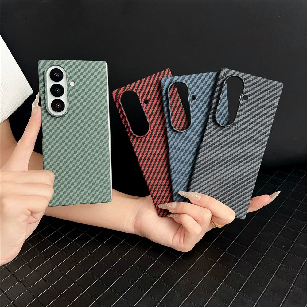 For Samsung Galaxy Z Fold8 Ultra Magnetic Case Carbon Fiber Texture PC Phone Cover with Screen Protector