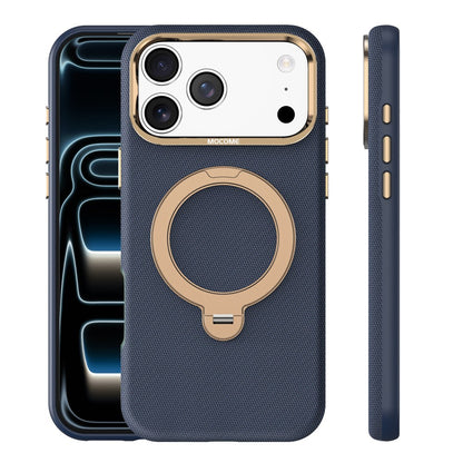 For iPhone 17 Pro Max Magnetic Case Rotating Kickstand PU Leather + PC + TPU Shockproof Back Cover