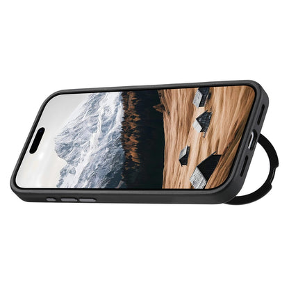 SUTENI G7 for iPhone 17 Pro Max Magnetic Case Rotating Kickstand Triangle Texture Leather + TPU Phone Cover