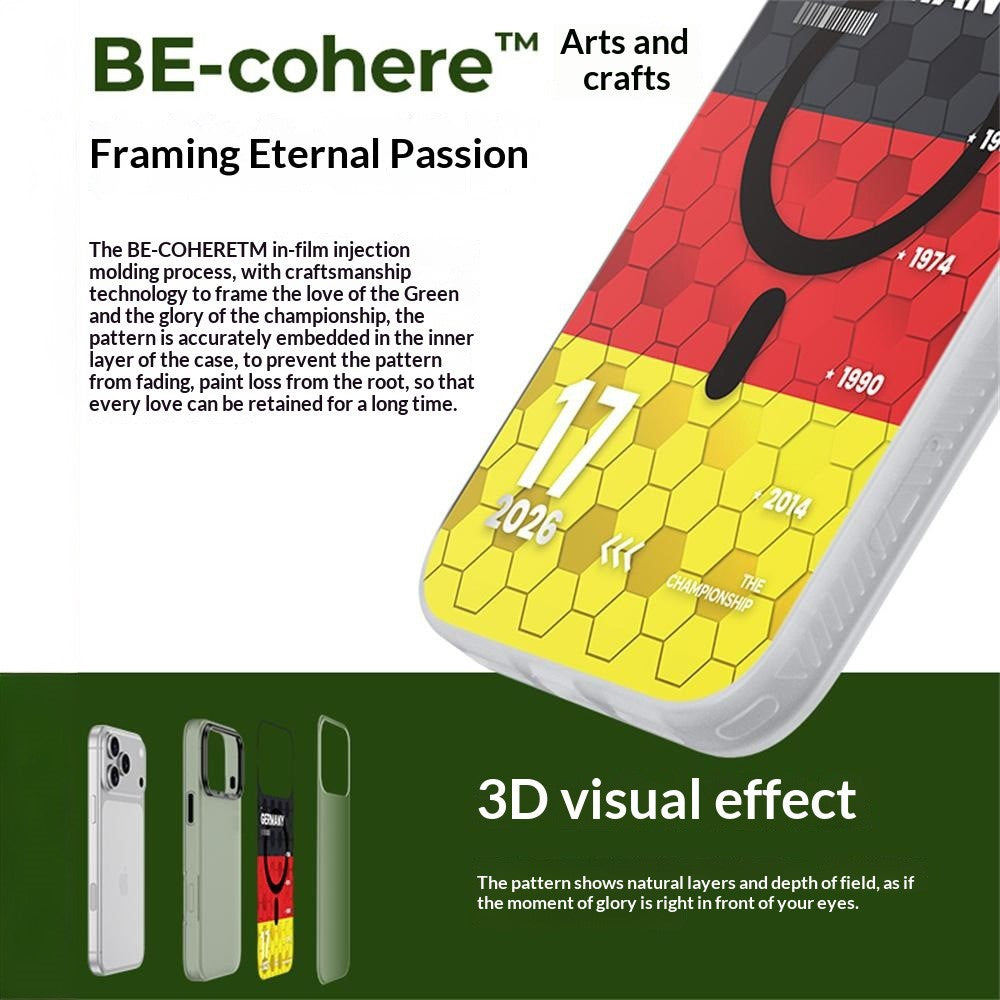 BENKS D3 for iPhone 17 Pro Magnetic Case Football Theme TPU Shockproof Phone Cover