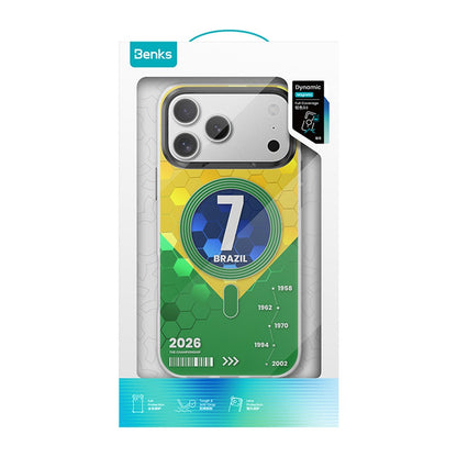 BENKS D3 for iPhone 17 Pro Magnetic Case Football Theme TPU Shockproof Phone Cover