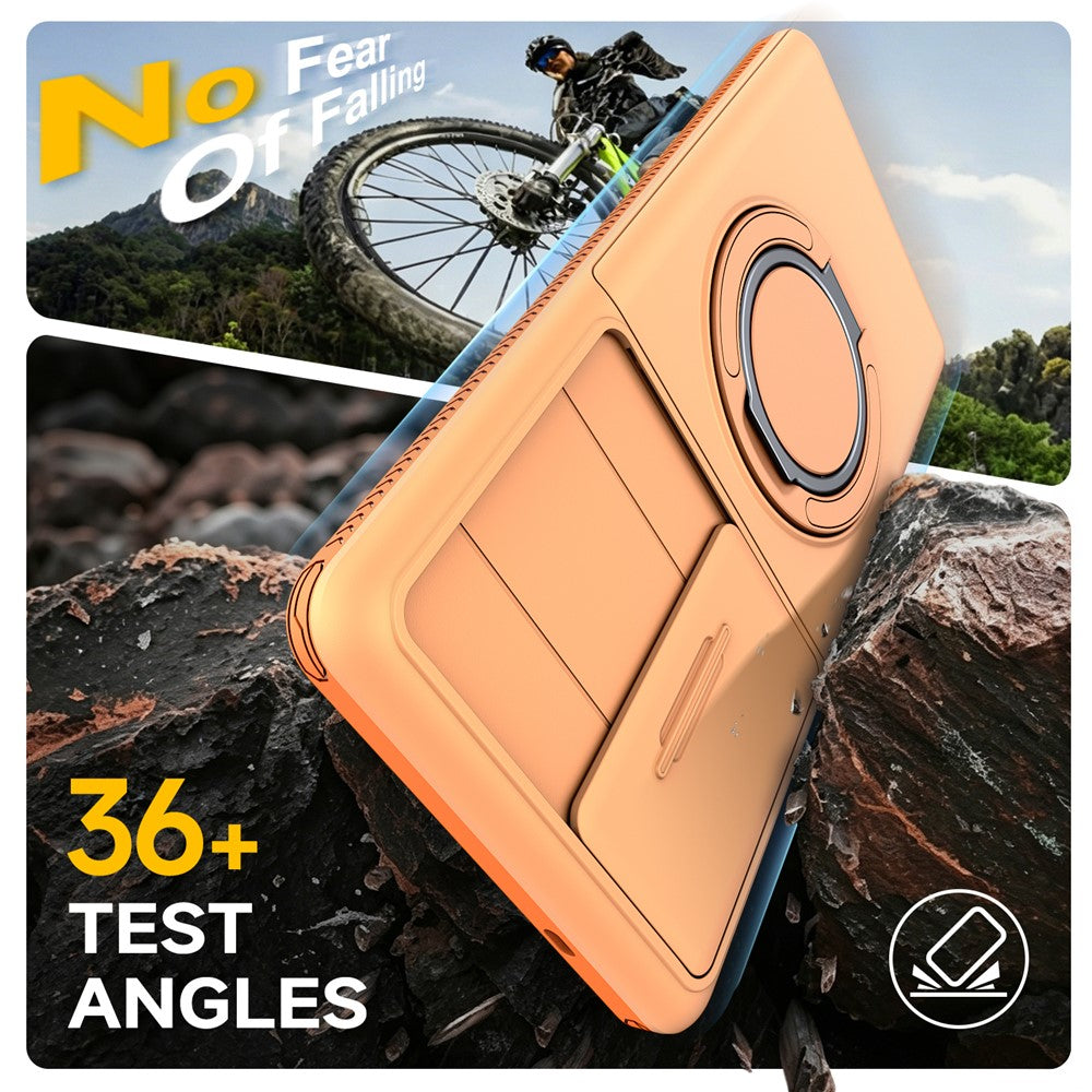 For Samsung Galaxy S25 Ultra Case Slide Camera Cover Kickstand TPU + PC Phone Protective Shell with Card Holder