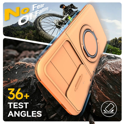 For Samsung Galaxy S26+ Case Slide Camera Cover Kickstand TPU + PC Phone Protective Shell with Card Holder