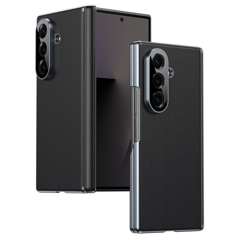 For Samsung Galaxy Z Fold8 Ultra Case Dual-Axis Hinge PU Leather Hard PC Folding Phone Cover