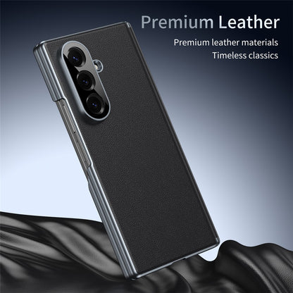 For Samsung Galaxy Z Fold8 Ultra Case Dual-Axis Hinge PU Leather Hard PC Folding Phone Cover