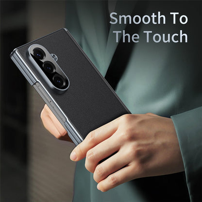 For Samsung Galaxy Z Fold8 Ultra Case Dual-Axis Hinge PU Leather Hard PC Folding Phone Cover