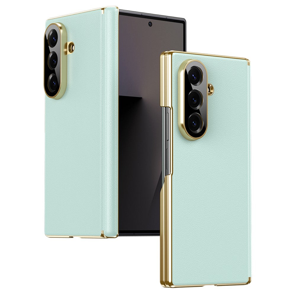 For Samsung Galaxy Z Fold8 Ultra Case Dual-Axis Hinge PU Leather Hard PC Folding Phone Cover