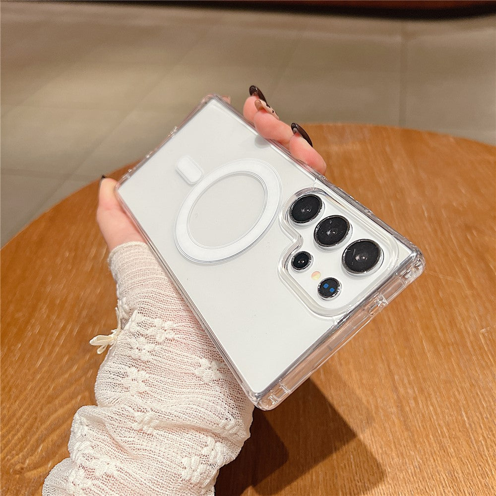 For Samsung Galaxy S25 Ultra Magnetic Case Slim Soft TPU Crystal Clear Phone Cover