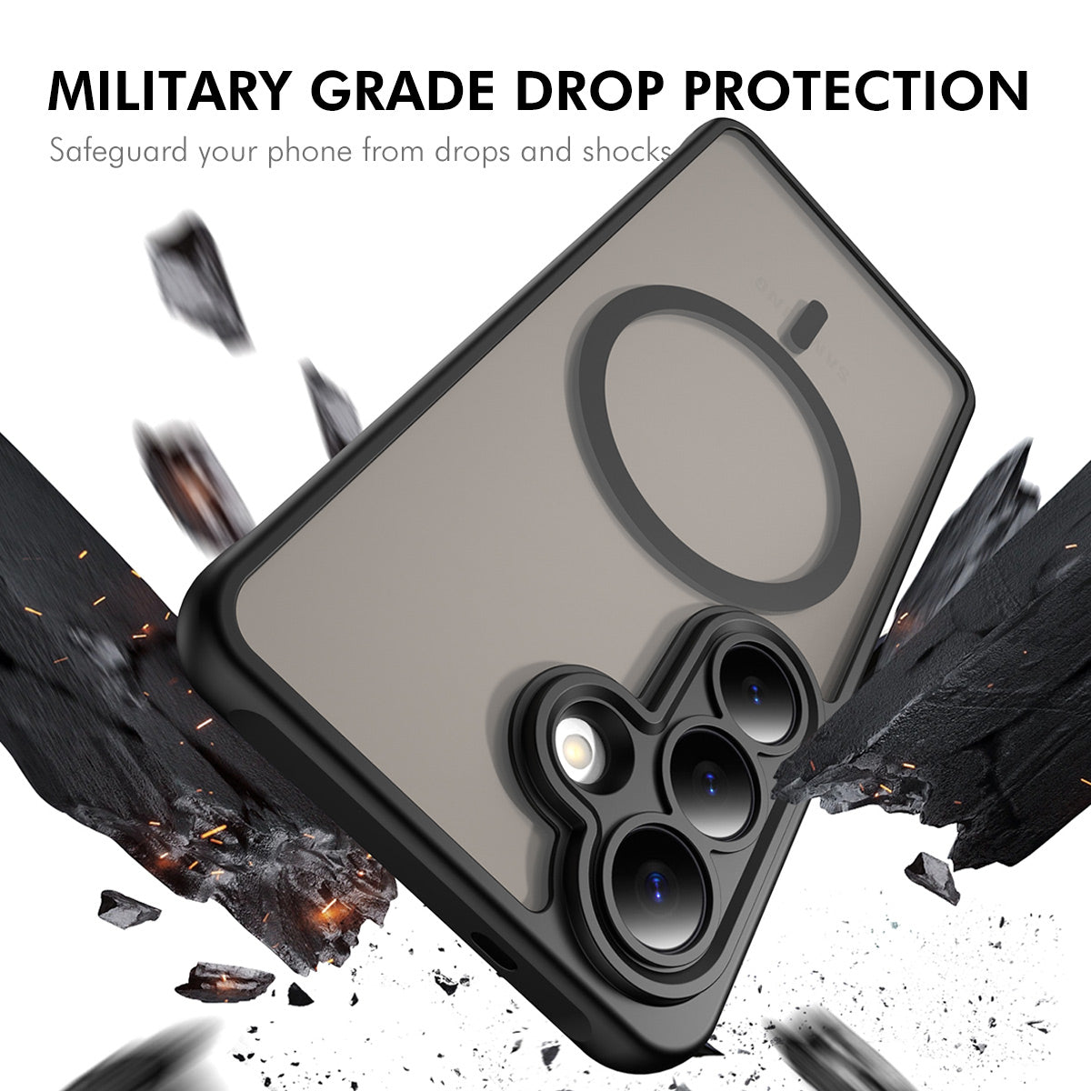 HAT PRINCE for Samsung Galaxy S26+ ENKAY  Magnetic Case with Tempered Glass Support Ultrasonic Unlocking PC TPU Matte Phone Cover