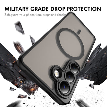 HAT PRINCE for Samsung Galaxy S26+ ENKAY  Magnetic Case with Tempered Glass Support Ultrasonic Unlocking PC TPU Matte Phone Cover