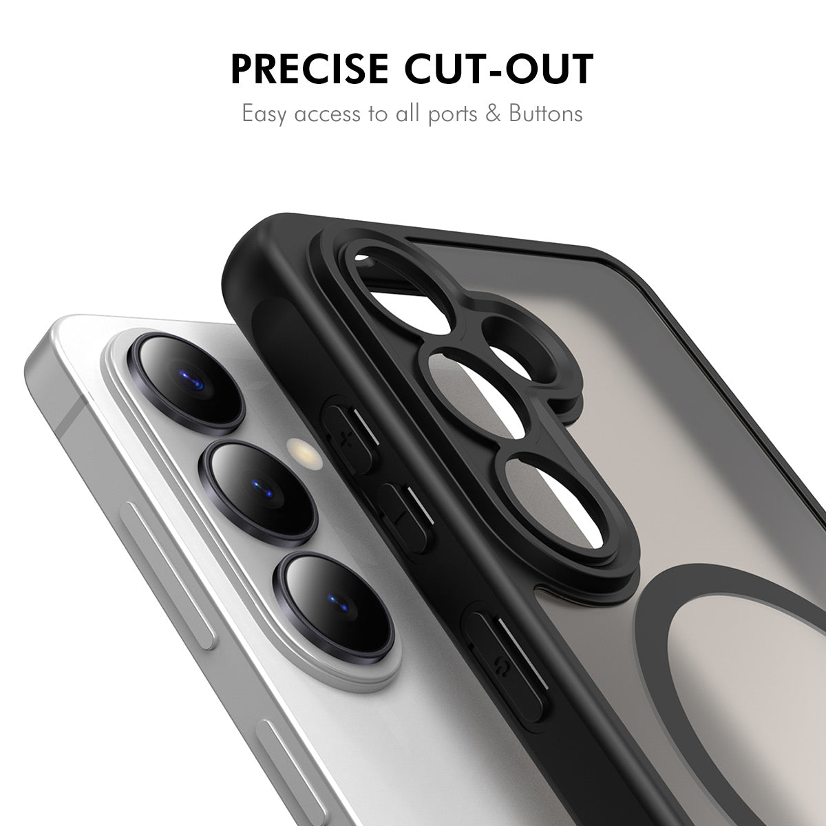 HAT PRINCE for Samsung Galaxy S26+ ENKAY  Magnetic Case with Tempered Glass Support Ultrasonic Unlocking PC TPU Matte Phone Cover