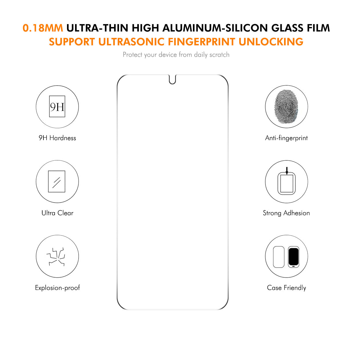 HAT PRINCE for Samsung Galaxy S26+ ENKAY  Magnetic Case with Tempered Glass Support Ultrasonic Unlocking PC TPU Matte Phone Cover