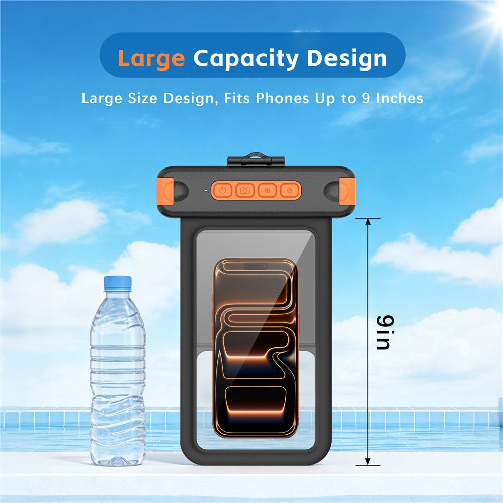 For iPhone 17 Waterproof Phone Pouch IPX8 Underwater Case Bluetooth-compatible Camera Button Floating Dry Bag