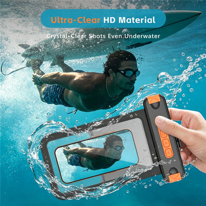 For iPhone 17 Waterproof Phone Pouch IPX8 Underwater Case Bluetooth-compatible Camera Button Floating Dry Bag