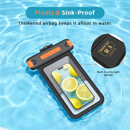 For iPhone 17 Waterproof Phone Pouch IPX8 Underwater Case Bluetooth-compatible Camera Button Floating Dry Bag