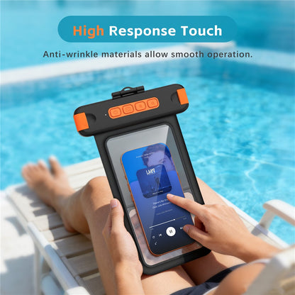For iPhone 17 Waterproof Phone Pouch IPX8 Underwater Case Bluetooth-compatible Camera Button Floating Dry Bag