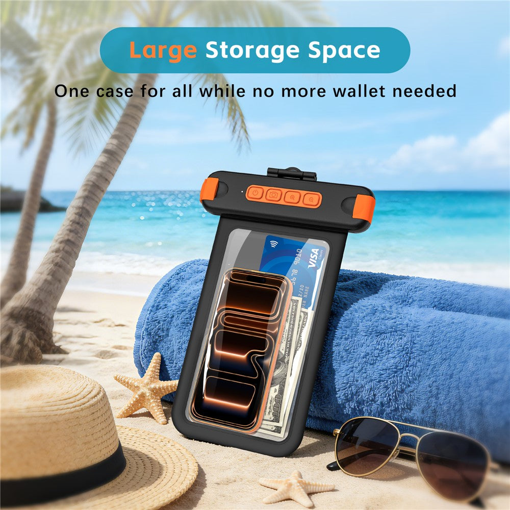 For iPhone 17 Waterproof Phone Pouch IPX8 Underwater Case Bluetooth-compatible Camera Button Floating Dry Bag