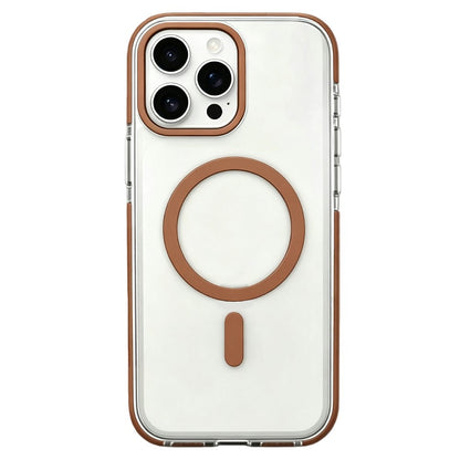 For iPhone 15 Pro Max Magnetic Case Clear PC TPU TPE Shockproof Cover Compatible with MagSafe
