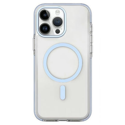 For iPhone 15 Pro Max Magnetic Case Clear PC TPU TPE Shockproof Cover Compatible with MagSafe