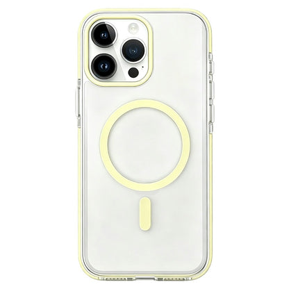 For iPhone 15 Pro Magnetic Case Clear PC TPU TPE Shockproof Cover Compatible with MagSafe
