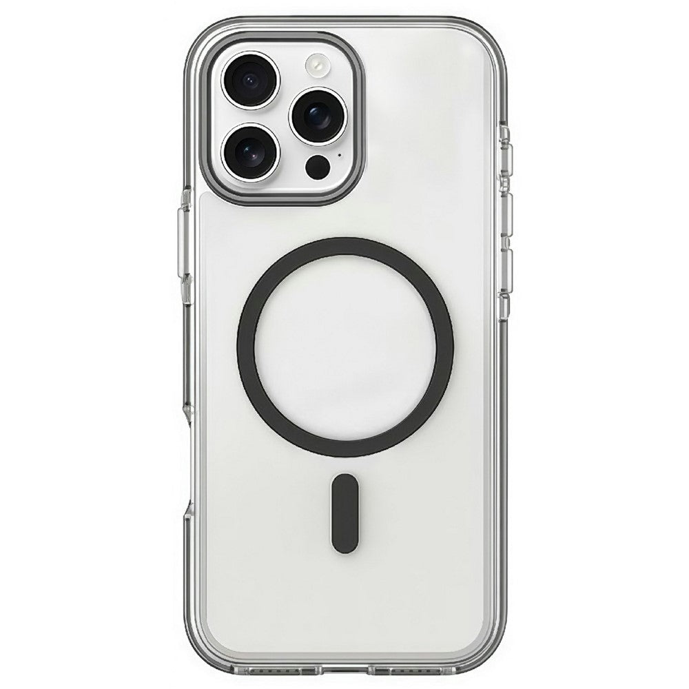 For iPhone 16 Pro Magnetic Case Clear PC TPU TPE Shockproof Cover Compatible with MagSafe