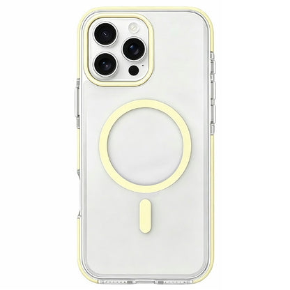 For iPhone 16 Pro Magnetic Case Clear PC TPU TPE Shockproof Cover Compatible with MagSafe