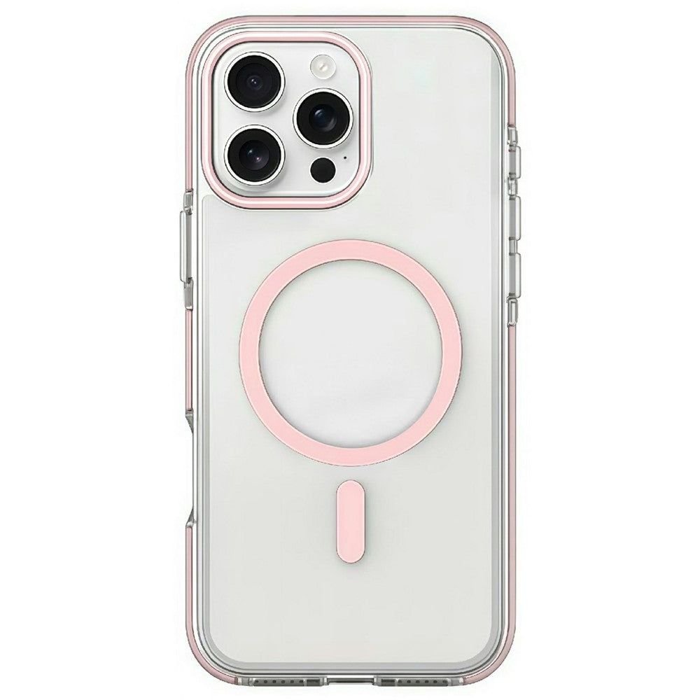 For iPhone 16 Pro Magnetic Case Clear PC TPU TPE Shockproof Cover Compatible with MagSafe
