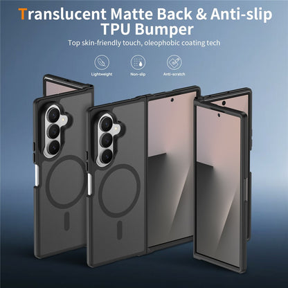 For Samsung Galaxy Z Fold8 Ultra Magnetic Case TPU Frame Acrylic Back Phone Cover Skin Touch