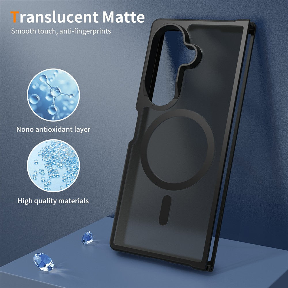 For Samsung Galaxy Z Fold8 Ultra Magnetic Case TPU Frame Acrylic Back Phone Cover Skin Touch