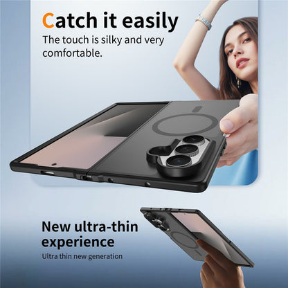 For Samsung Galaxy Z Fold8 Ultra Magnetic Case TPU Frame Acrylic Back Phone Cover Skin Touch