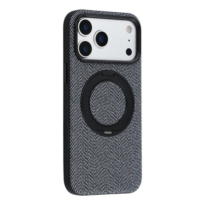 X-LEVEL for iPhone 17 Pro Max Magnetic Case Rotating Kickstand Fabric Textured Leather + PC + TPU Phone Cover