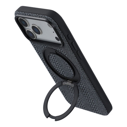 X-LEVEL for iPhone 17 Pro Max Magnetic Case Rotating Kickstand Fabric Textured Leather + PC + TPU Phone Cover