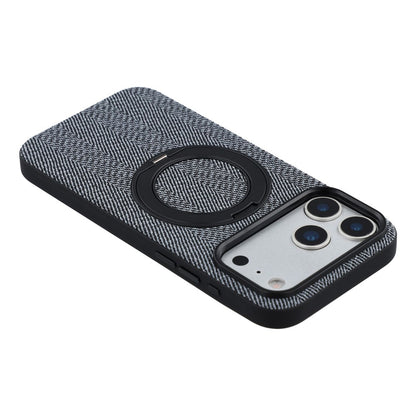 X-LEVEL for iPhone 17 Pro Max Magnetic Case Rotating Kickstand Fabric Textured Leather + PC + TPU Phone Cover