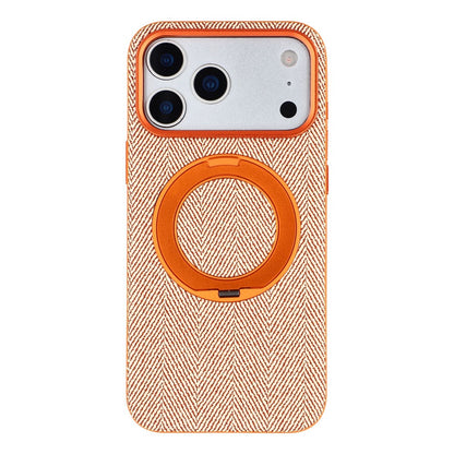 X-LEVEL for iPhone 17 Pro Max Magnetic Case Rotating Kickstand Fabric Textured Leather + PC + TPU Phone Cover