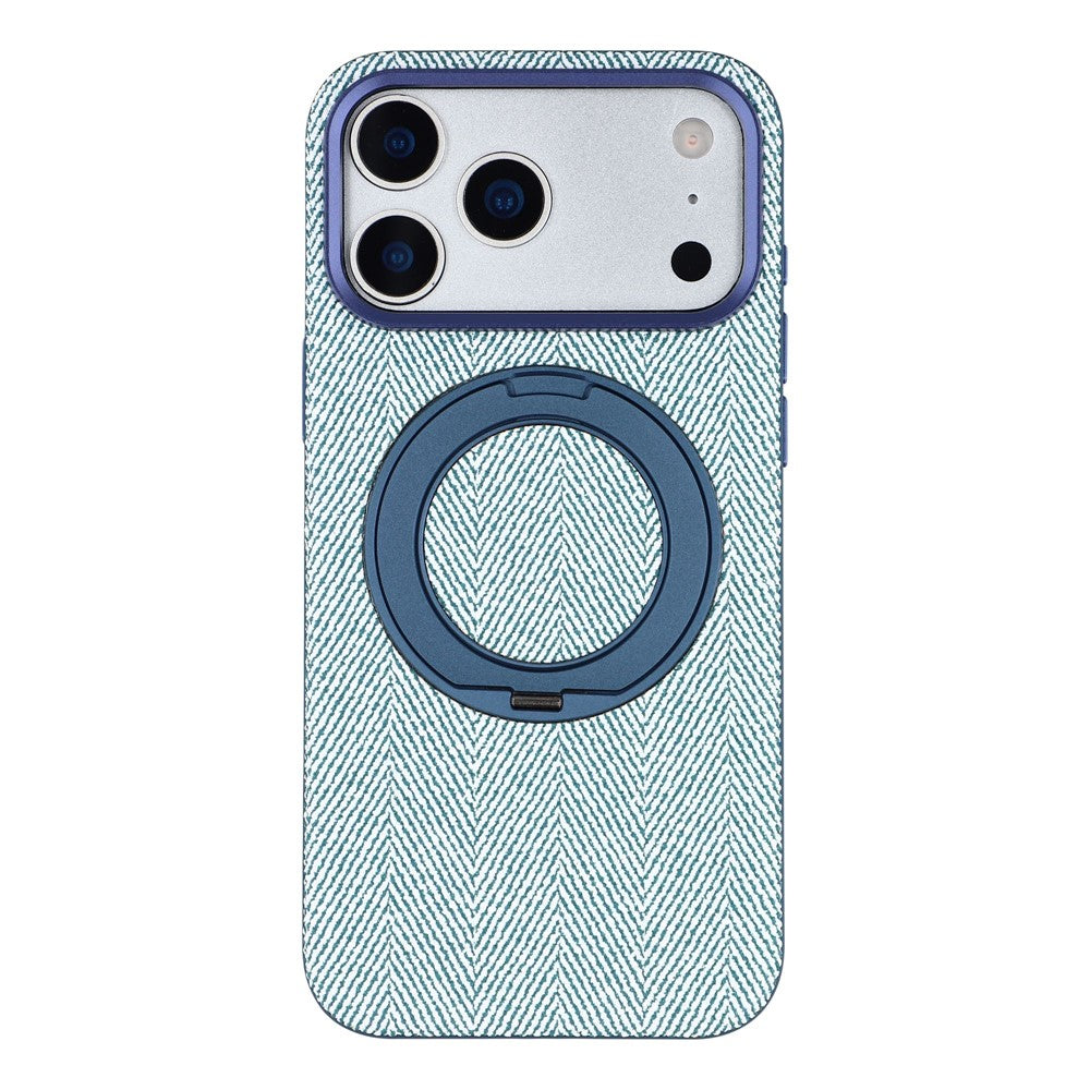 X-LEVEL for iPhone 17 Pro Max Magnetic Case Rotating Kickstand Fabric Textured Leather + PC + TPU Phone Cover