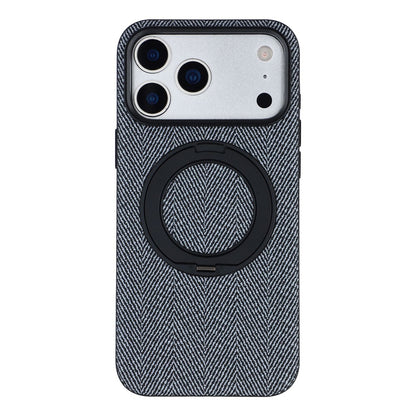 X-LEVEL for iPhone 17 Pro Magnetic Case Rotating Kickstand Fabric Textured Leather + PC + TPU Phone Cover