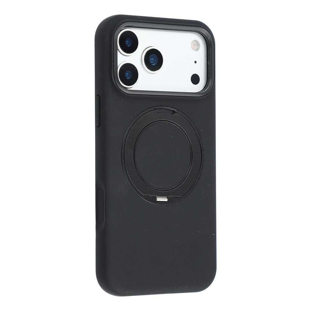 X-LEVEL for iPhone 17 Pro Max Magnetic Case Rotating Kickstand Silicone + Tech Fabric Scratch-Resistant Phone Cover